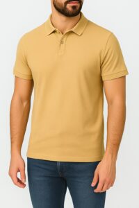 Camiseta Hombre Regular Jersey Polo Caqui