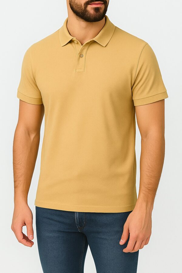 Camiseta Hombre Regular Jersey Polo Caqui